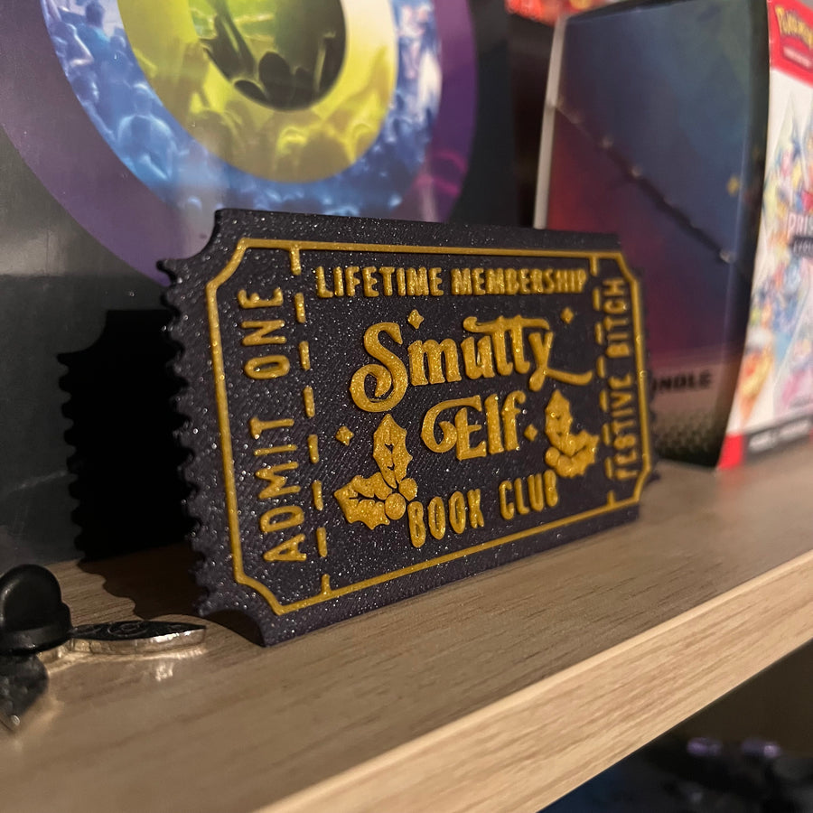 Smutty Elf Ticket - Boekenplank Decoratie