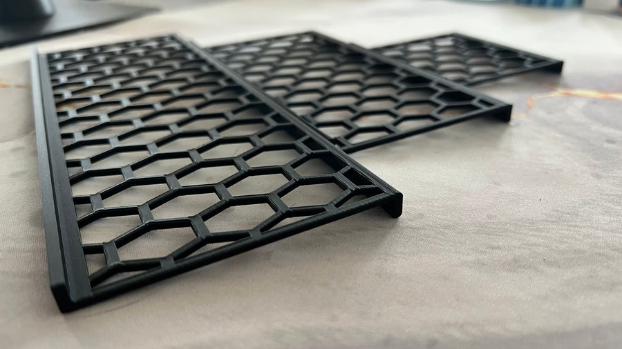 Low Profile Card Display Riser - Honeycomb Pattern