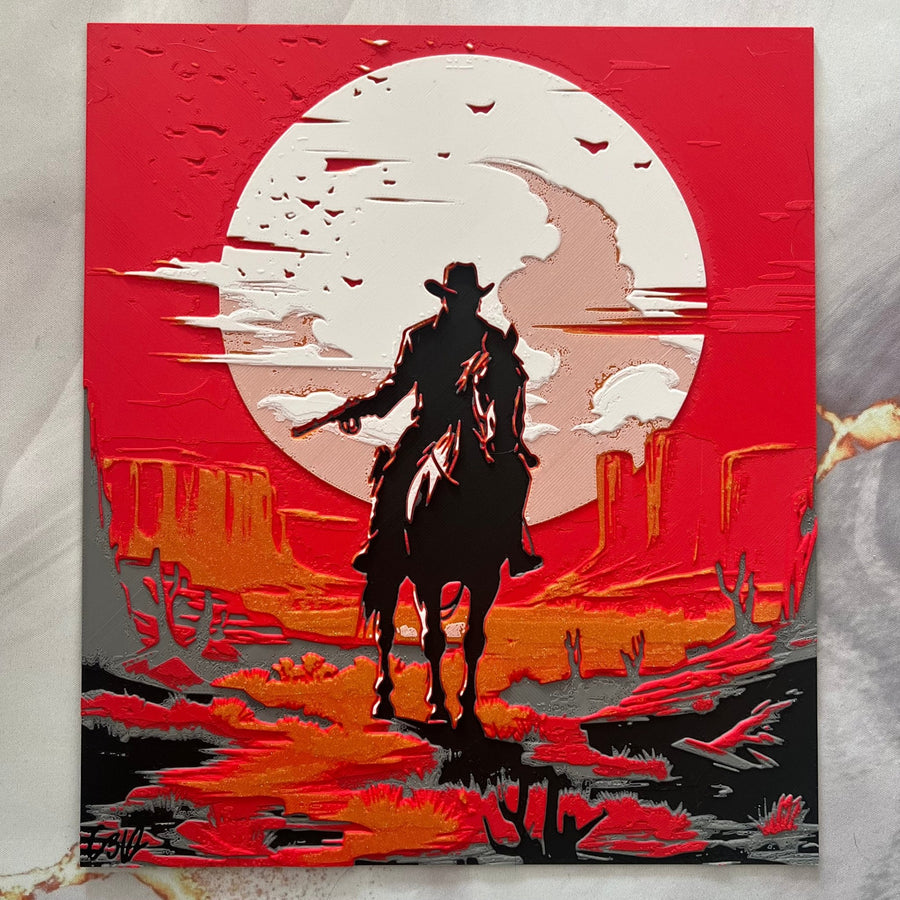 Arthur in The Sunrise - HueForge Print - Hand of Stardust