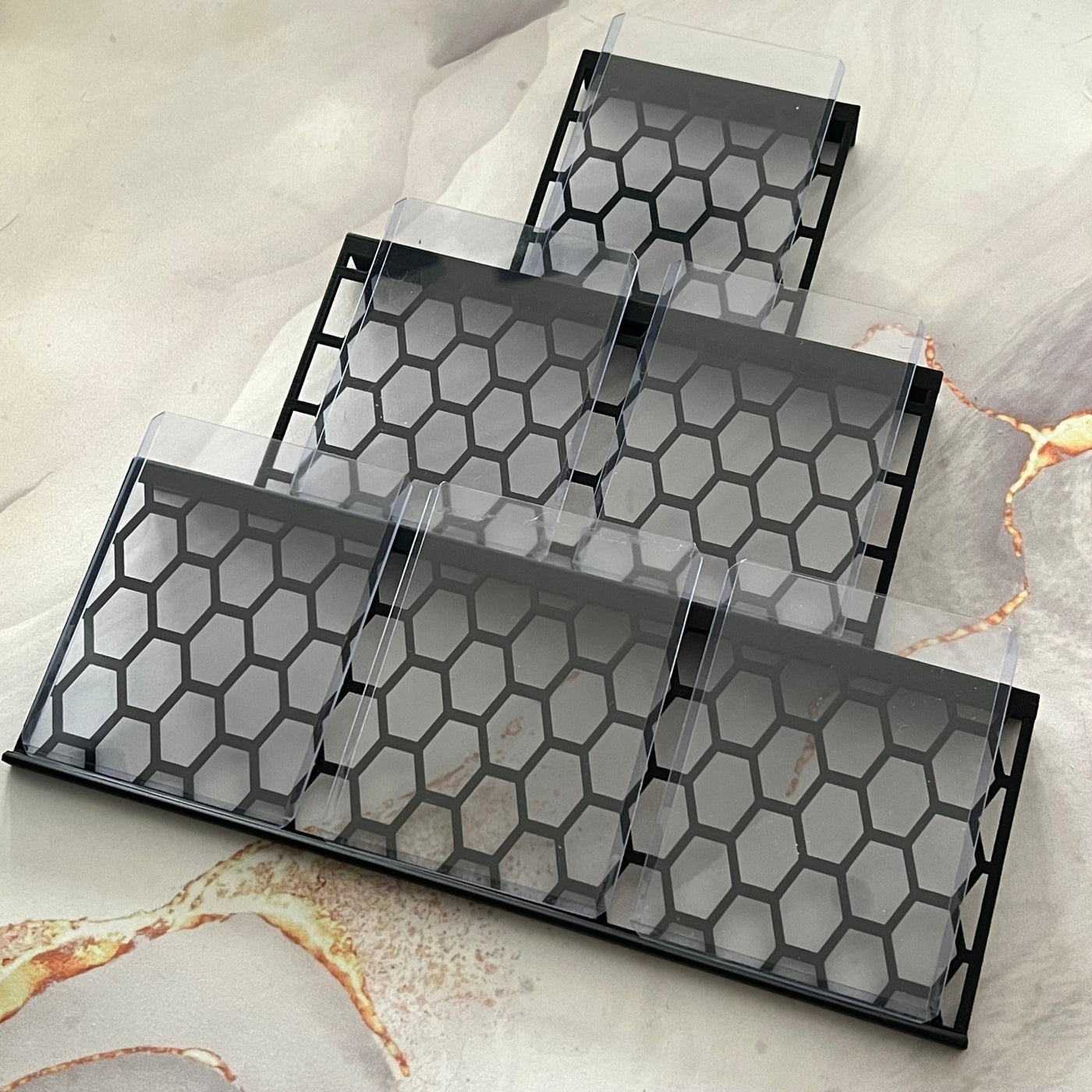 Card Display Riser - Honeycomb Pattern - 3D Printed - Hand of Stardust