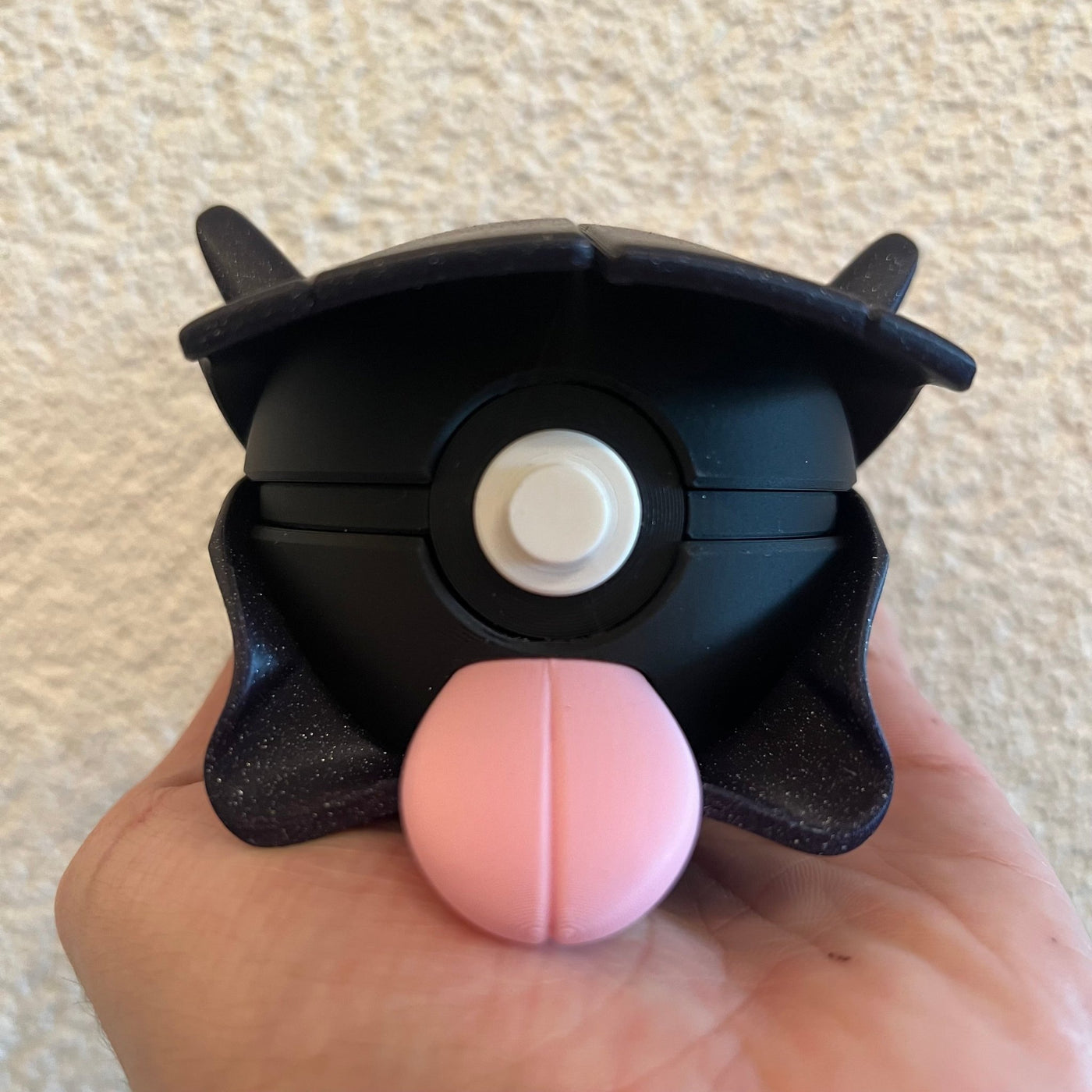 Shellder Character Ball 3D printed Pokémon collectible in purple, pink and black, fully assembled