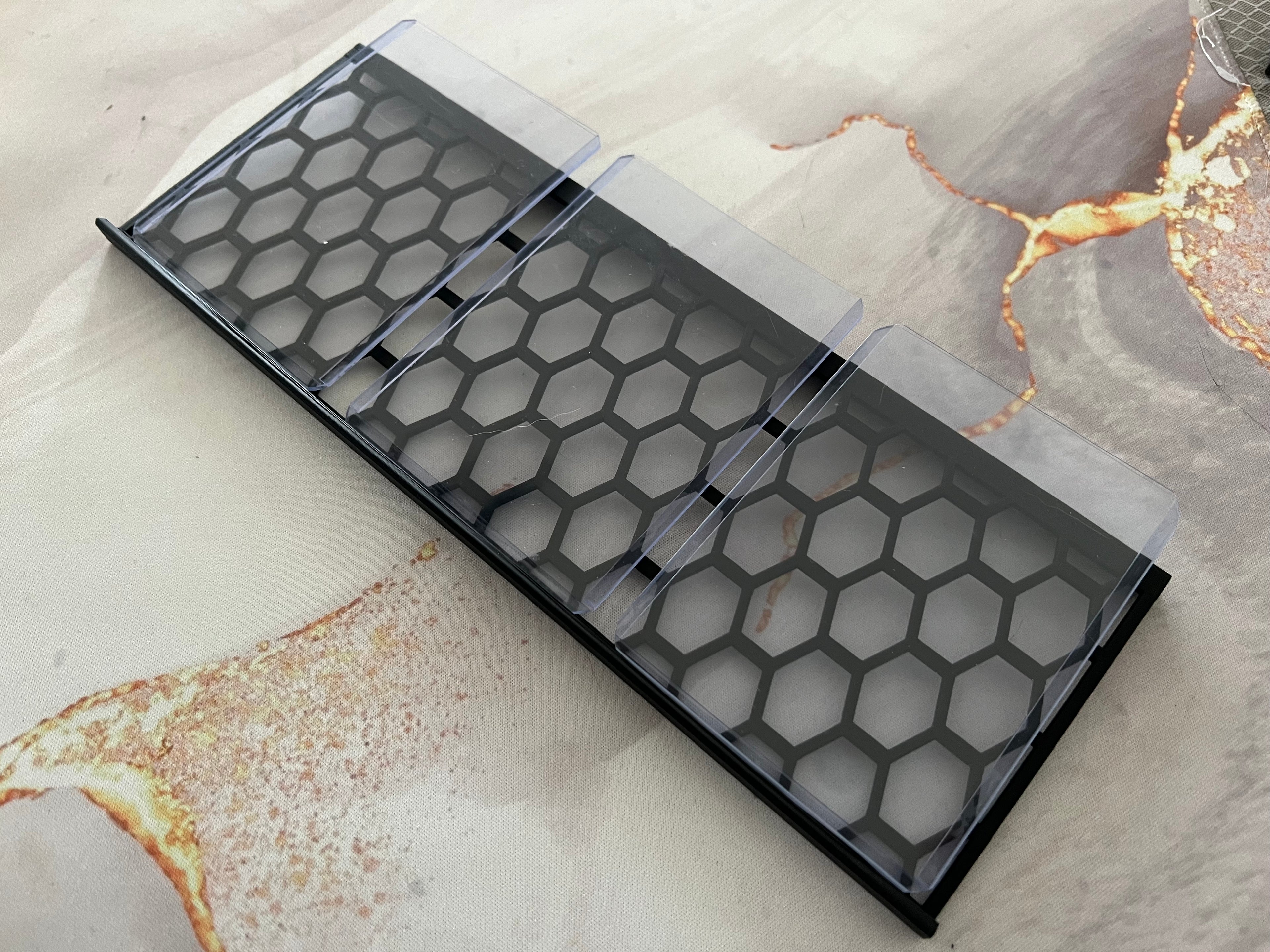 Low Profile Card Display Riser - Honeycomb Pattern