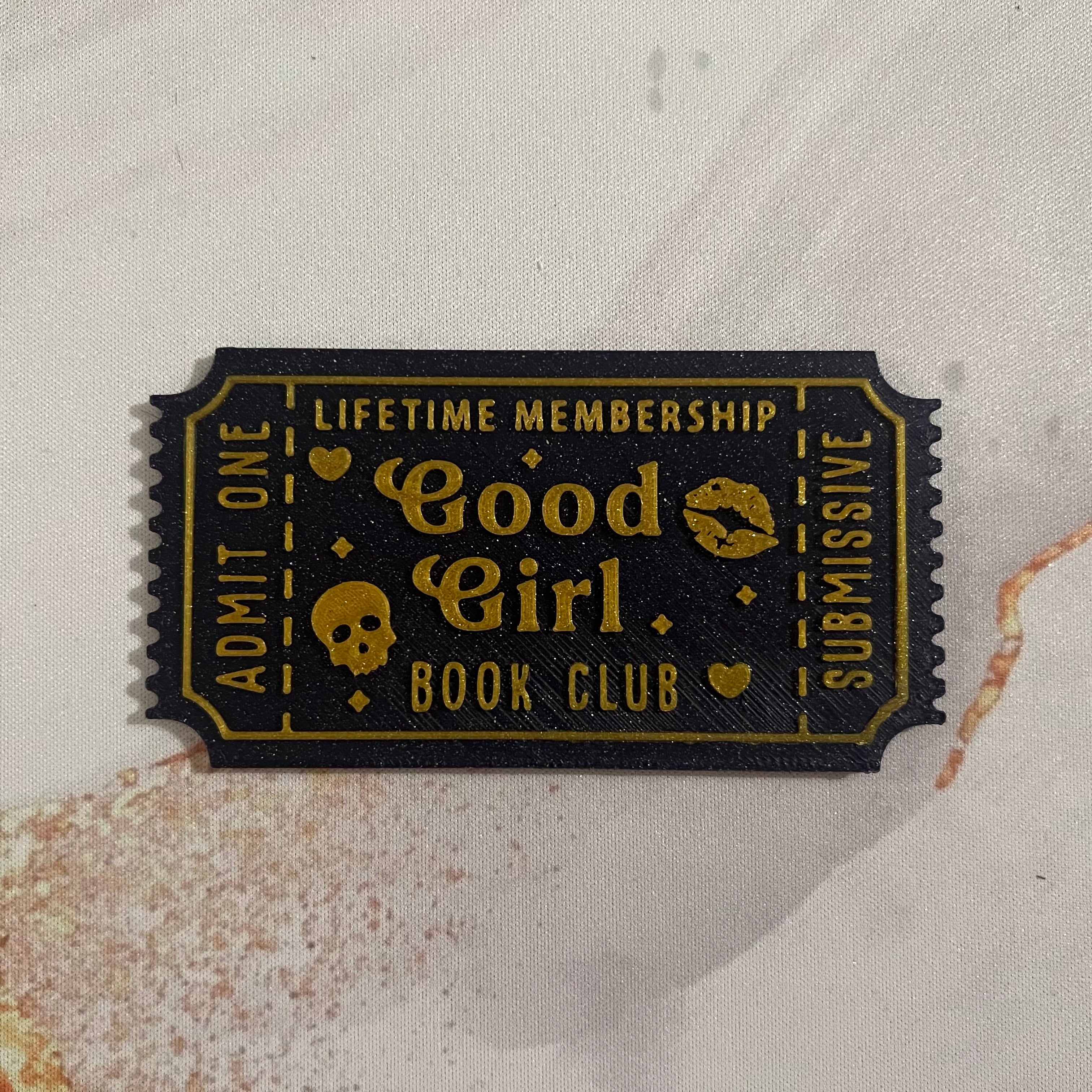"Good Girl" Ticket - Bookshelf Decoration