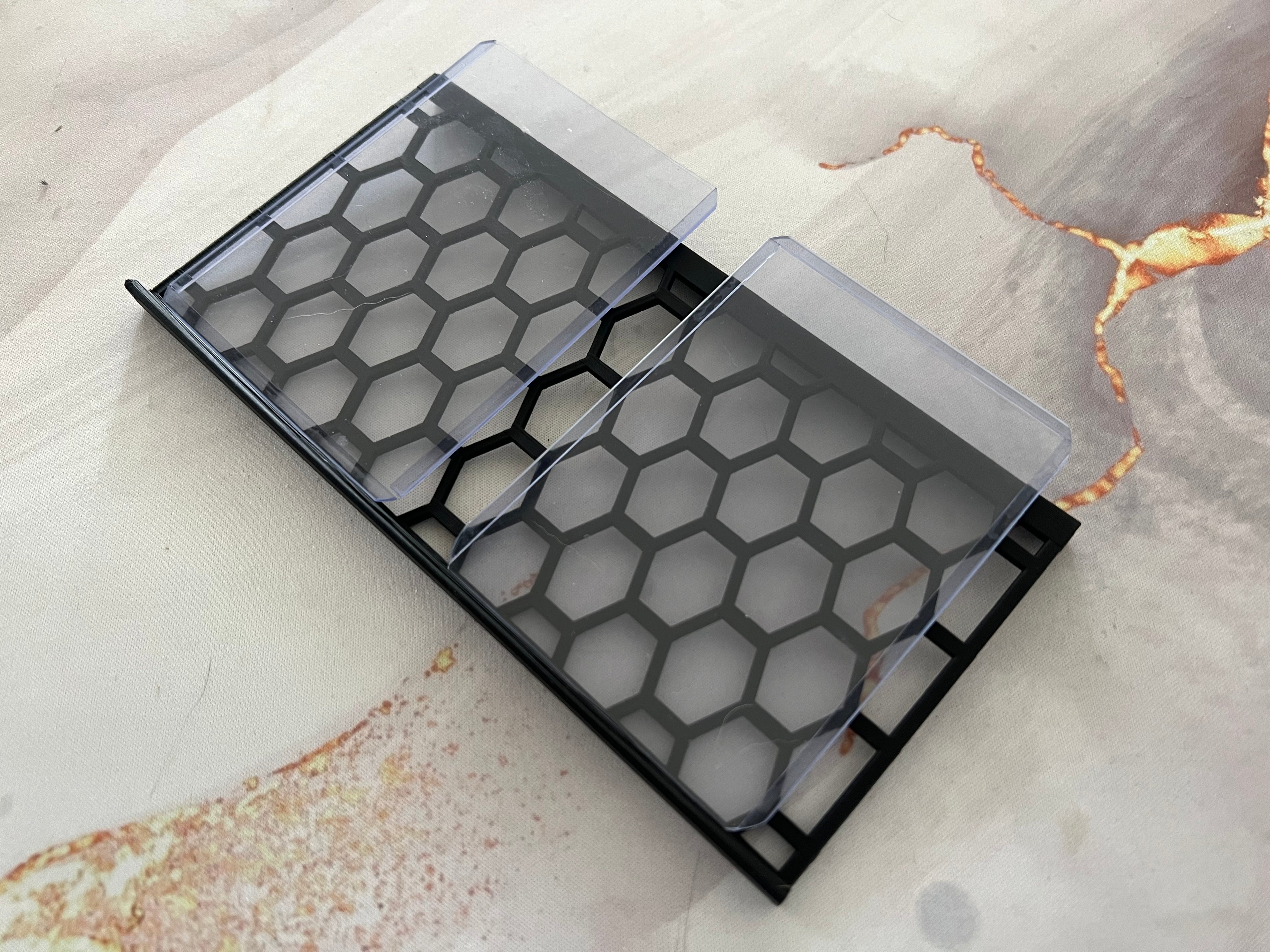 Low Profile Card Display Riser - Honeycomb Pattern