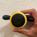Riolu 3D printed Character Ball, underside showing the yellow ring and N3D maker stamp