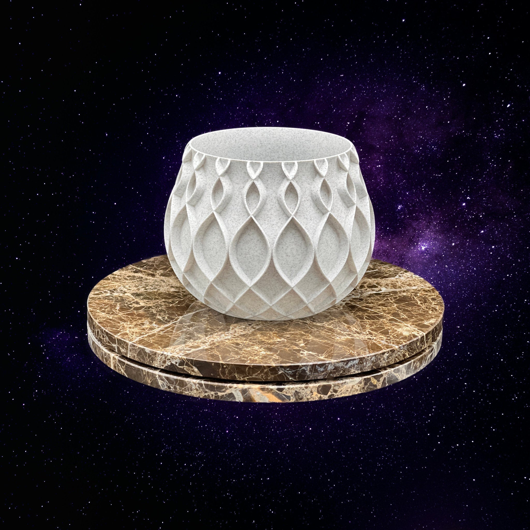 Bellvere - Plant Pot with Drip Tray - 3D Printed - Hand of Stardust