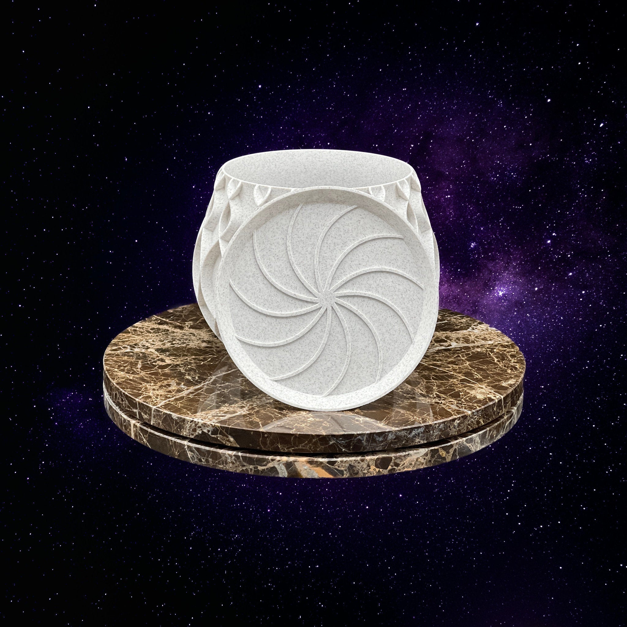 Bellvere - Plant Pot with Drip Tray - 3D Printed - Hand of Stardust