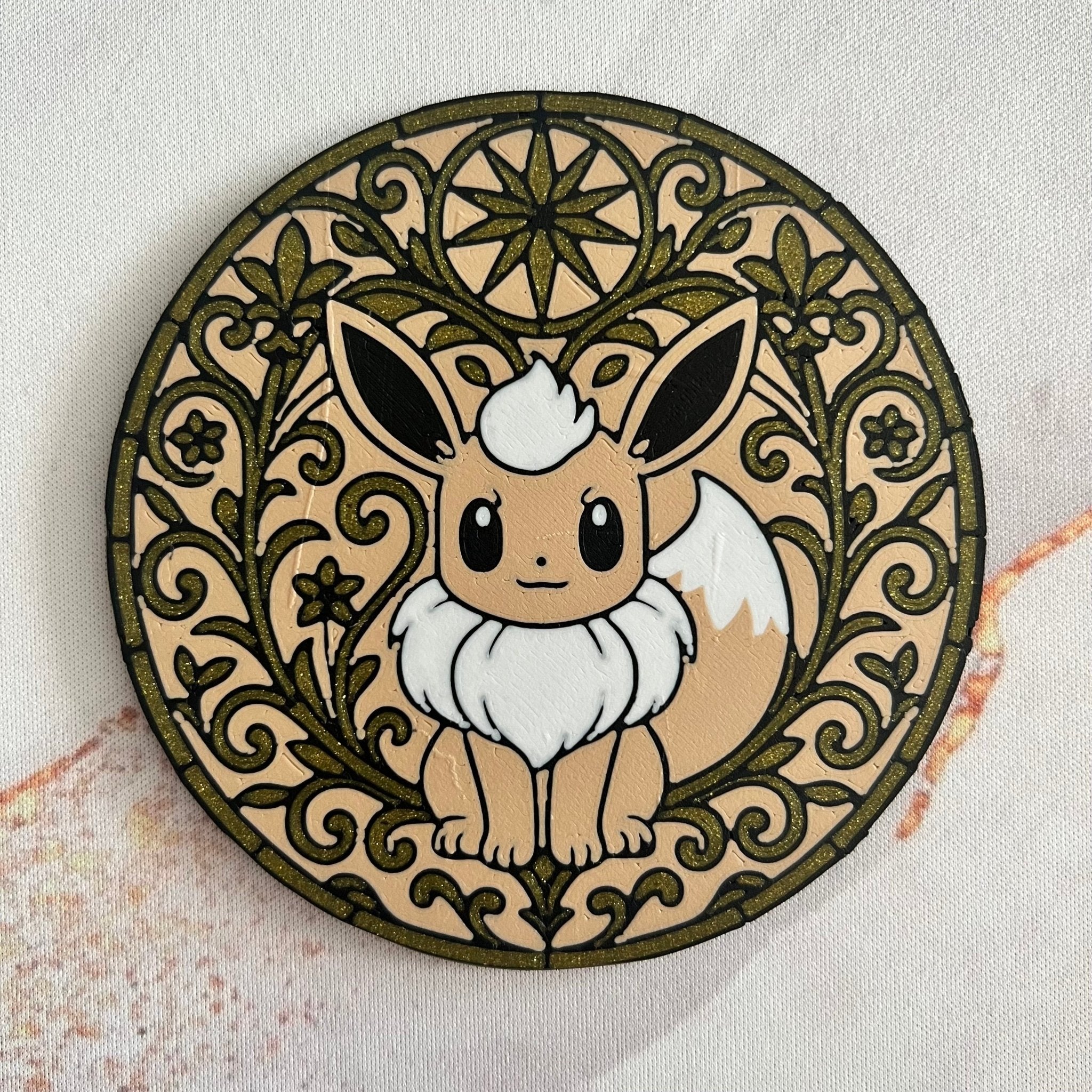 Eevee - Eeveelution Coaster - 3D Printed - Hand of Stardust