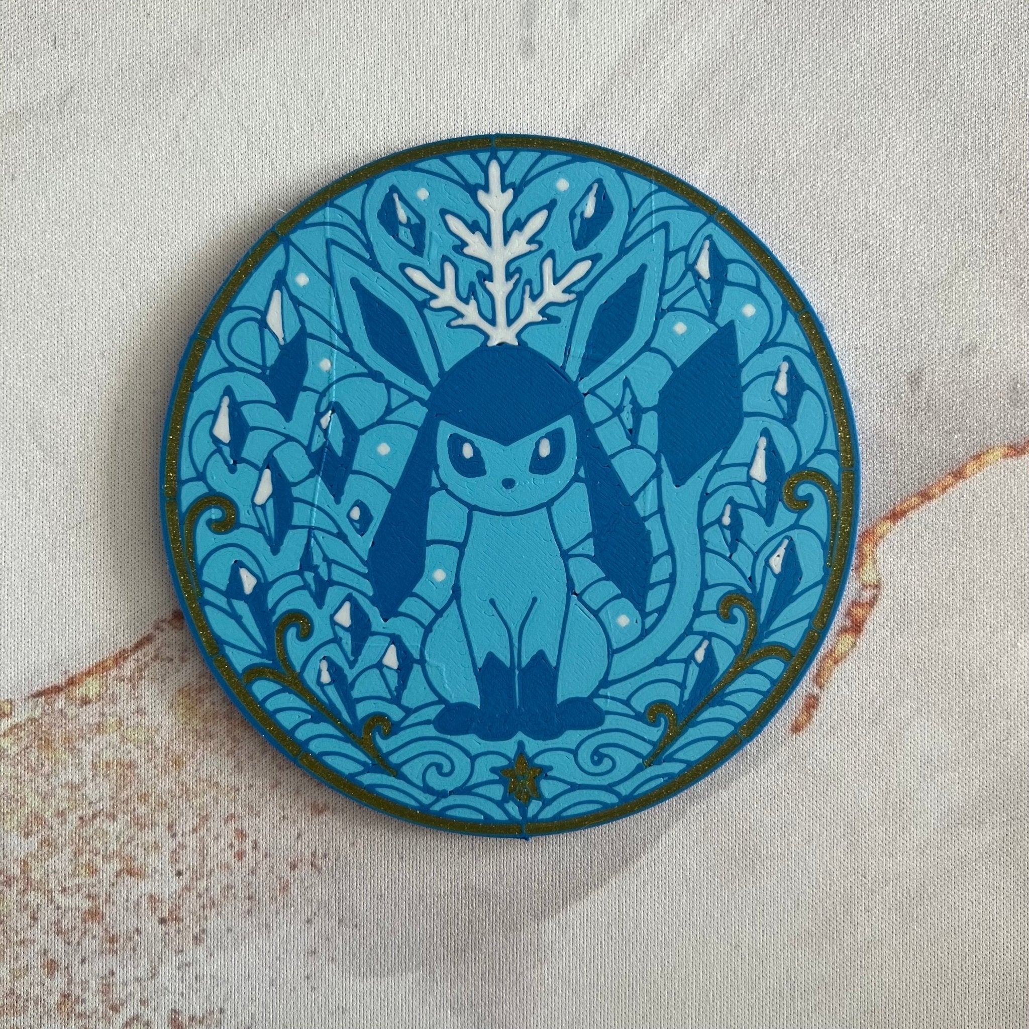Glaceon - Eeveelution Coaster - 3D Printed - Hand of Stardust