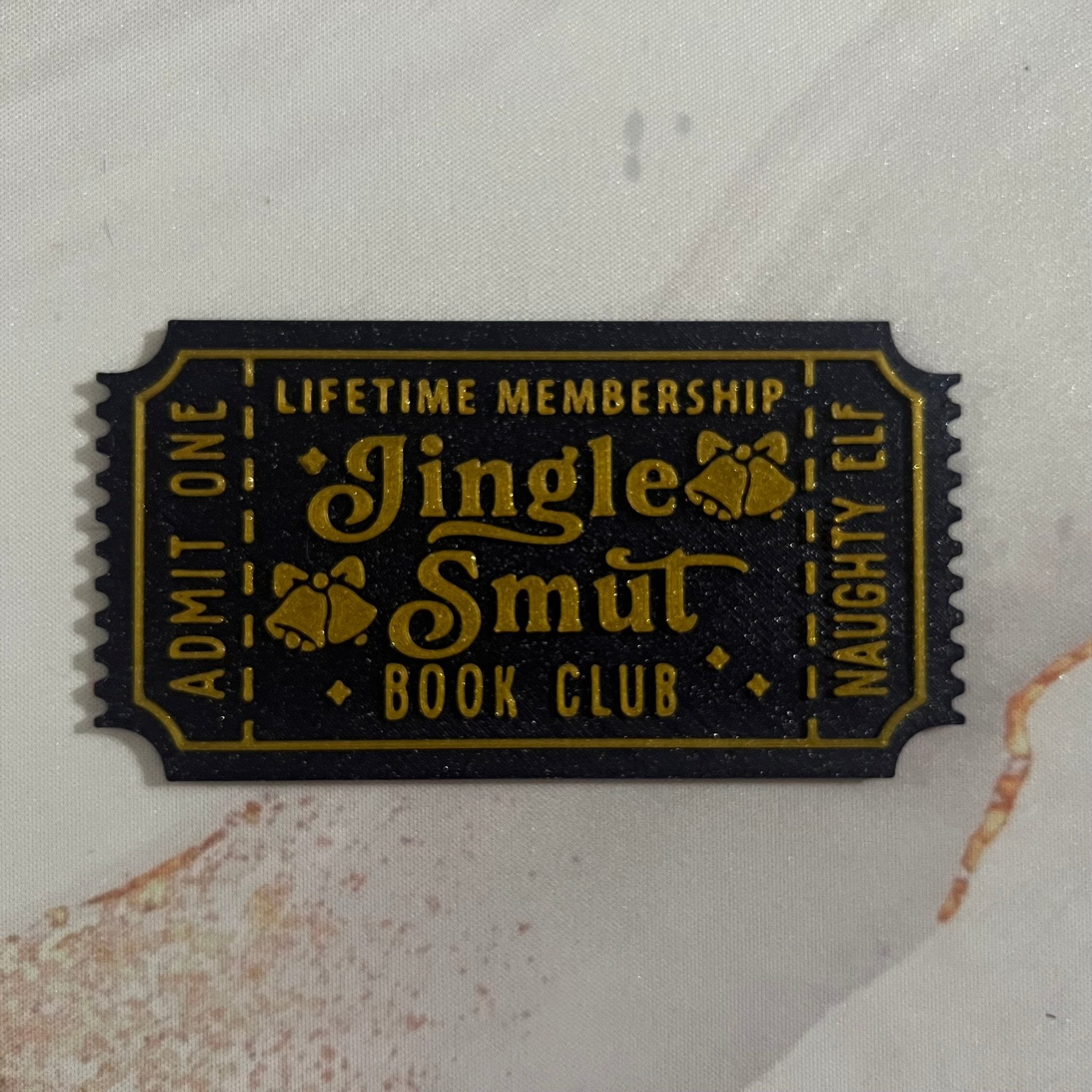 Jingle Smut Ticket - Bookshelf Decoration - 3D Printed - Hand of Stardust