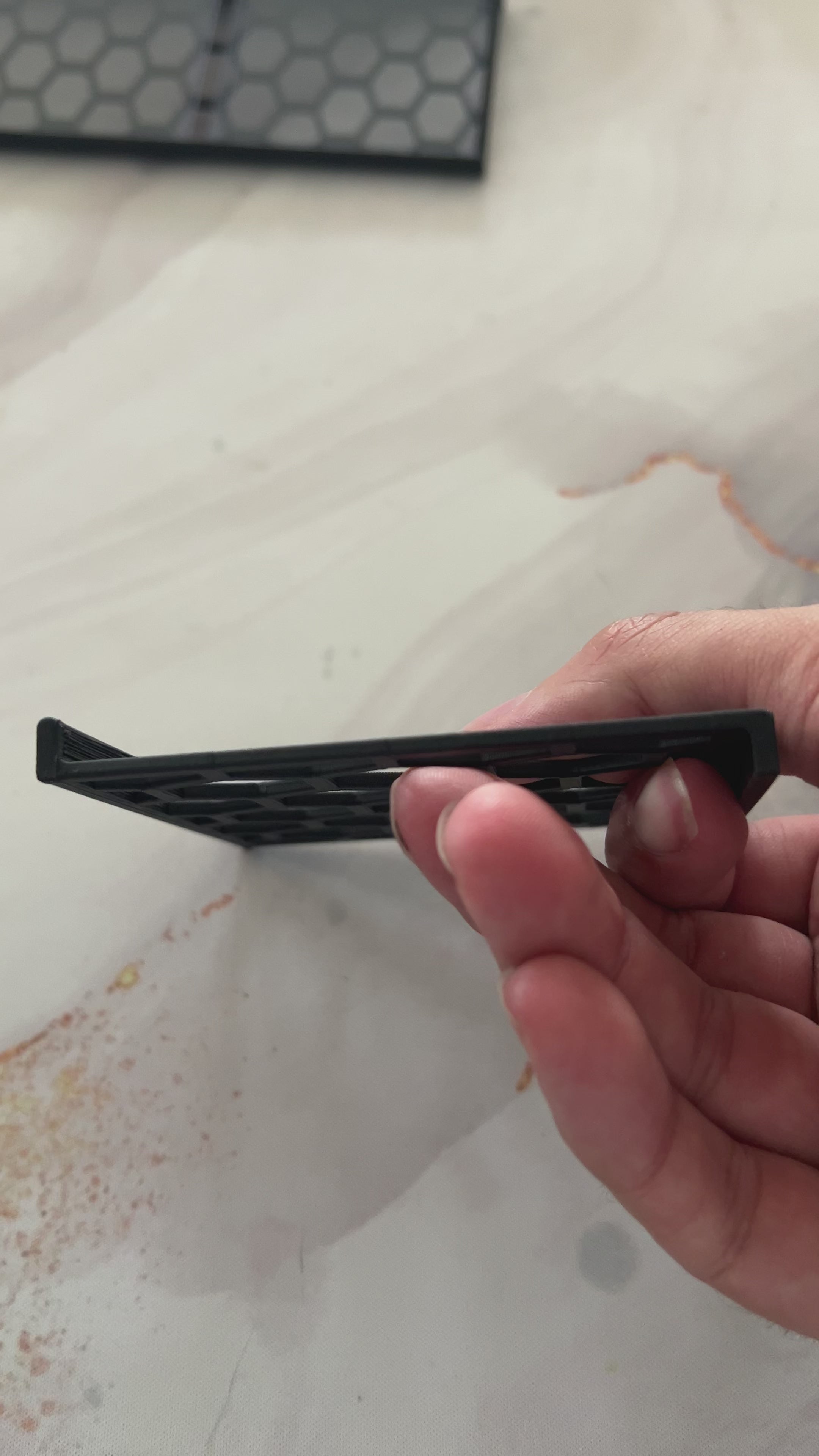 Low Profile Card Display Riser - Honeycomb Pattern