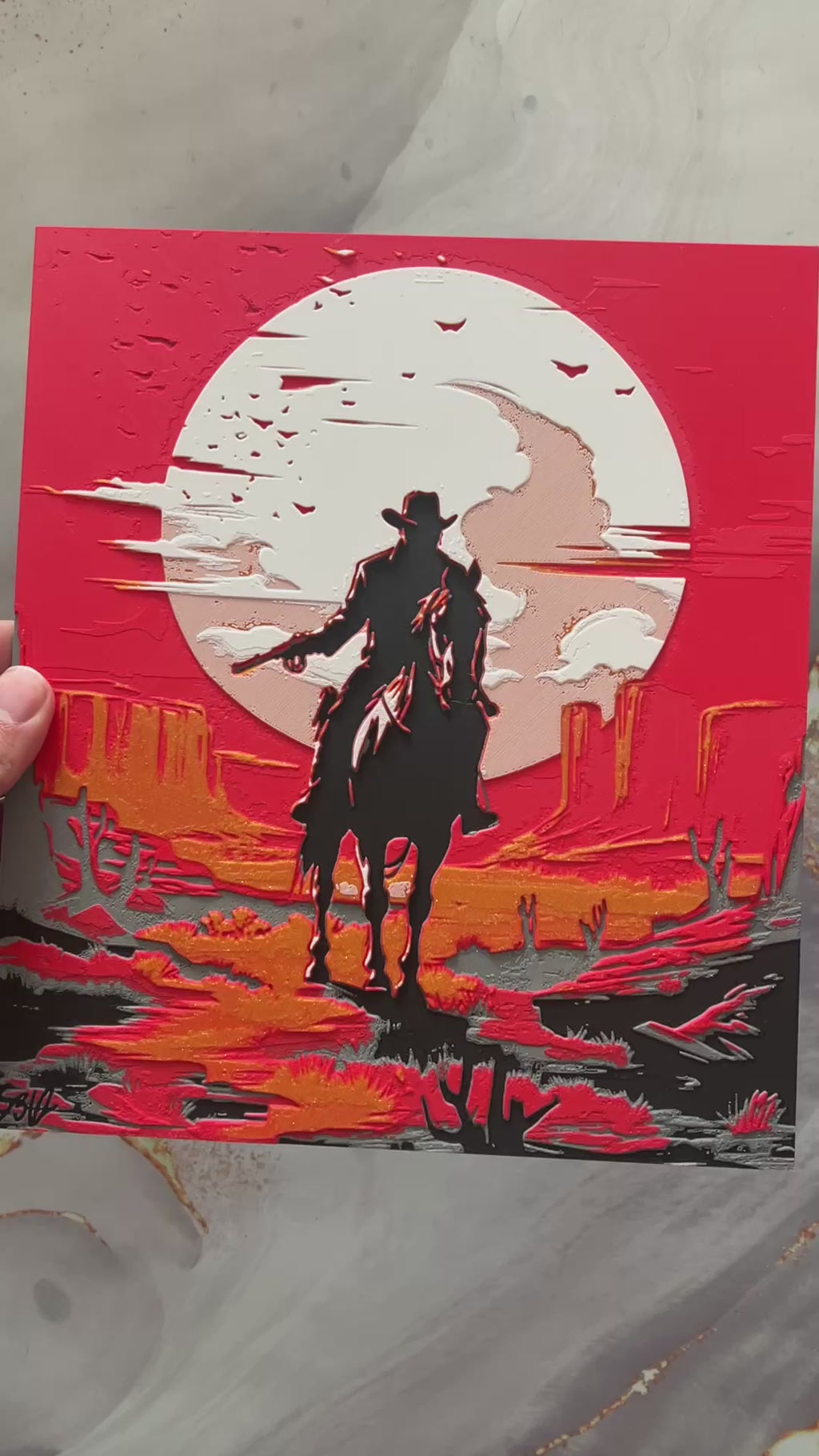 Arthur in The Sunrise - HueForge Print
