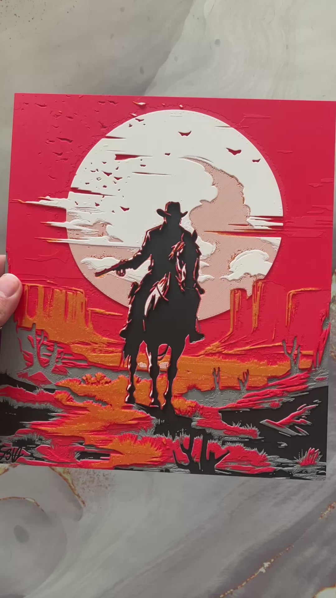 Arthur in De Zonsopgang - HueForge Print