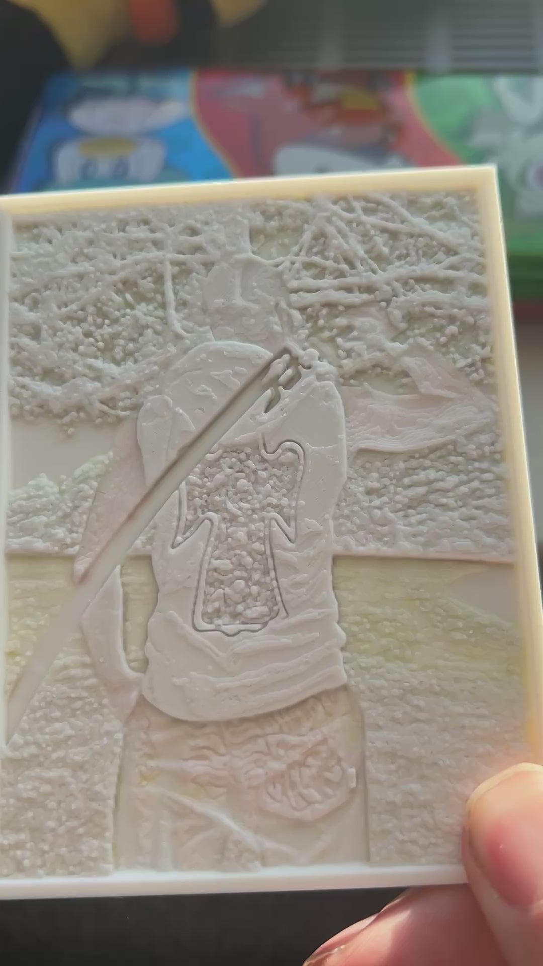 Rechthoekige Lithofaan (Staand) - 3D Geprinte Foto