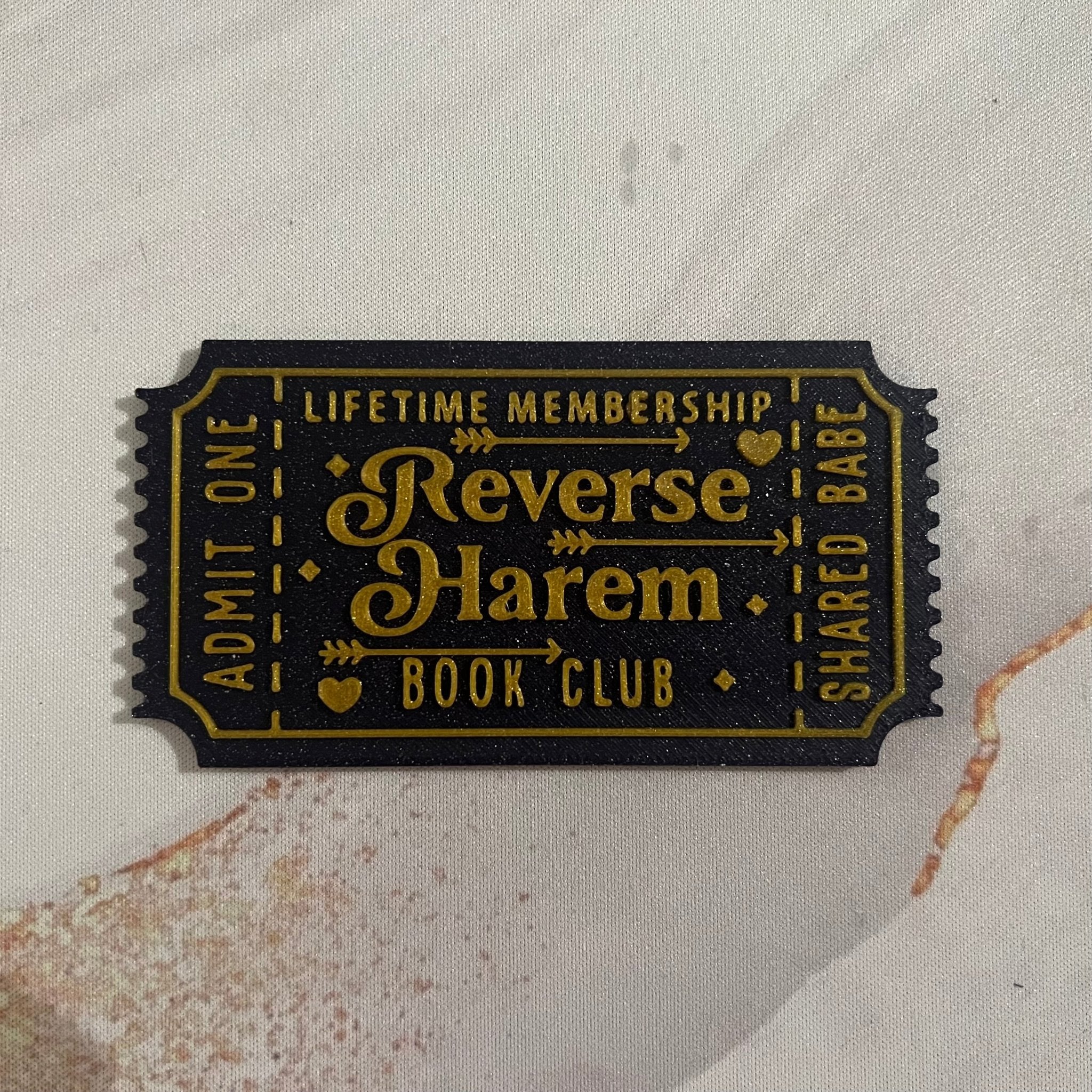 Reverse Harem Ticket - Bookshelf Decoration - 3D Printed - Hand of Stardust