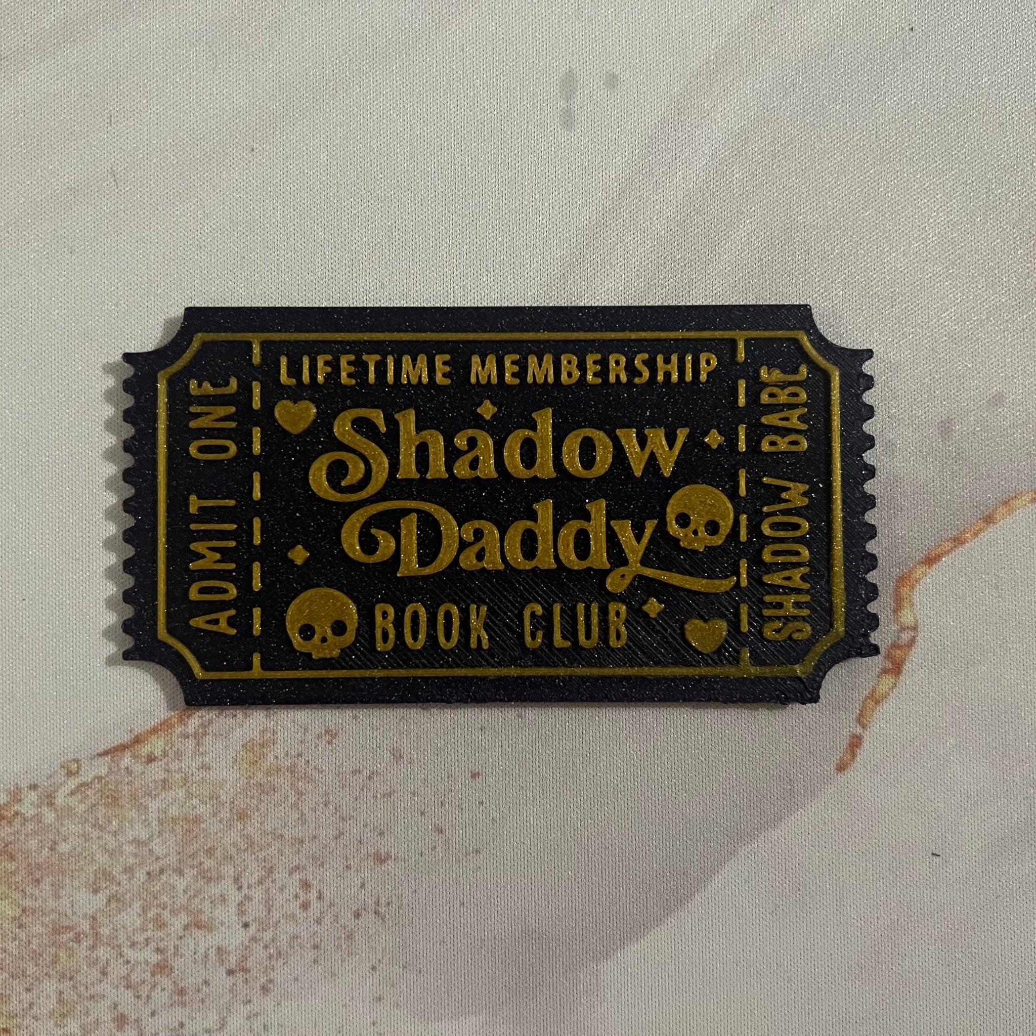 Shadow Daddy Ticket - Bookshelf Decoration - 3D Printed - Hand of Stardust
